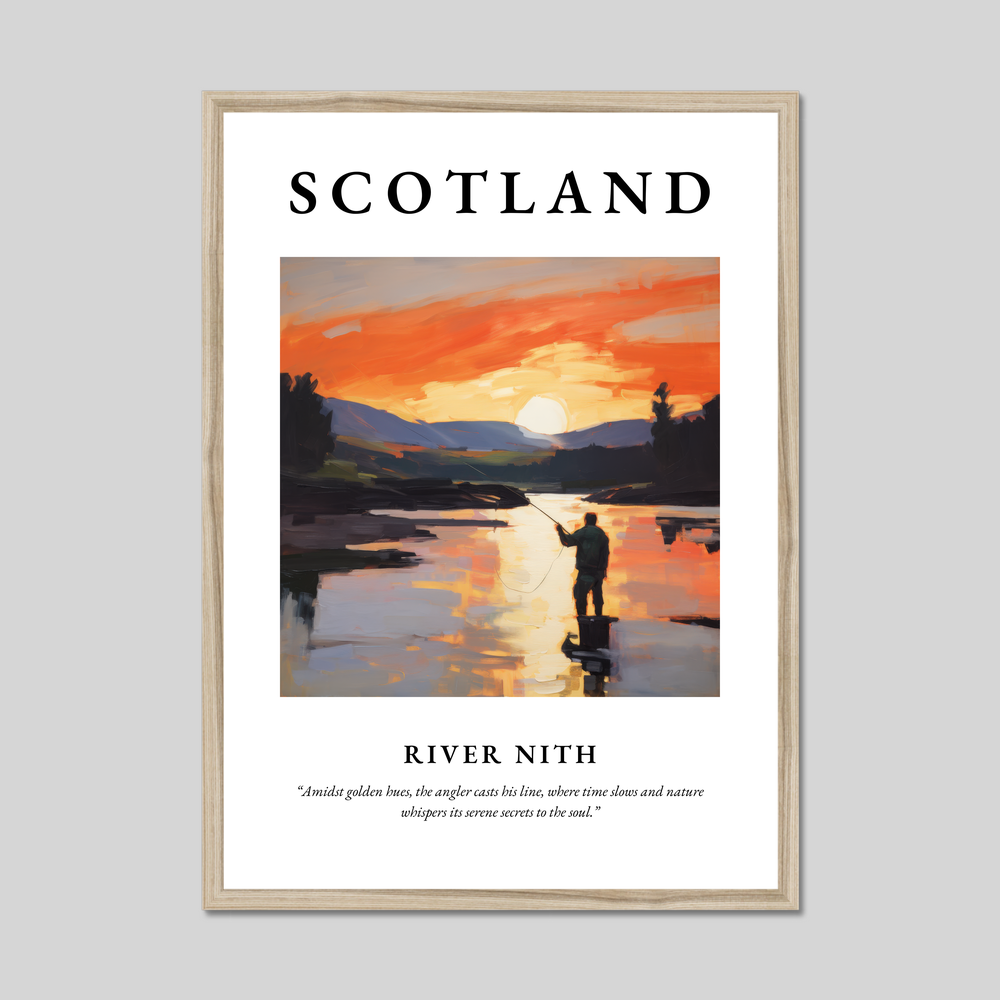 Poster in a natural frame with the word Scotland