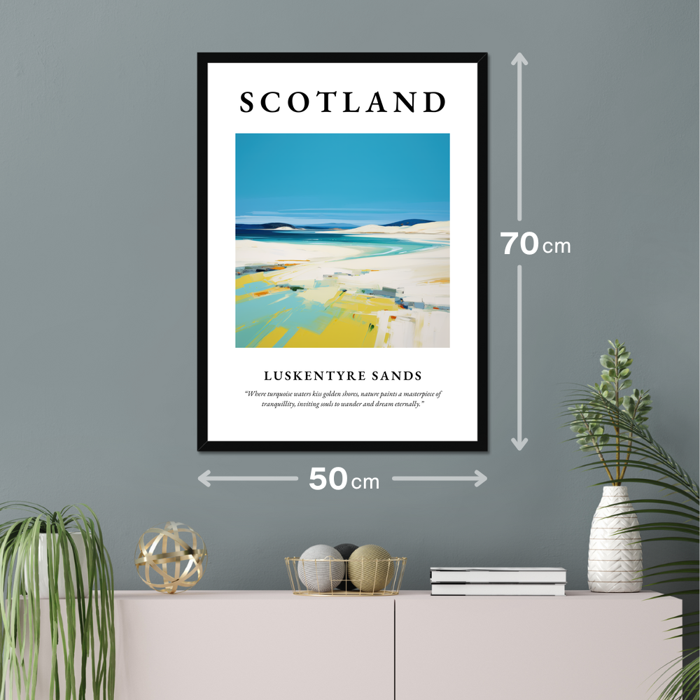 Poster of Luskentyre Sands hanging on a wall