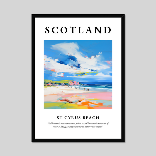 Poster of St Cyrus Beach, Scotland.