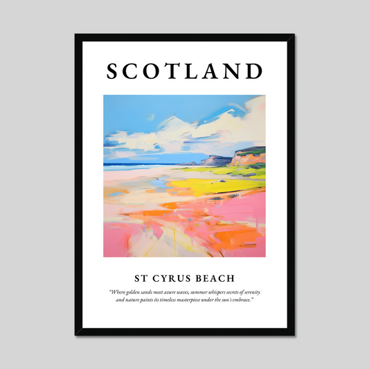 Poster of St Cyrus Beach, Scotland.