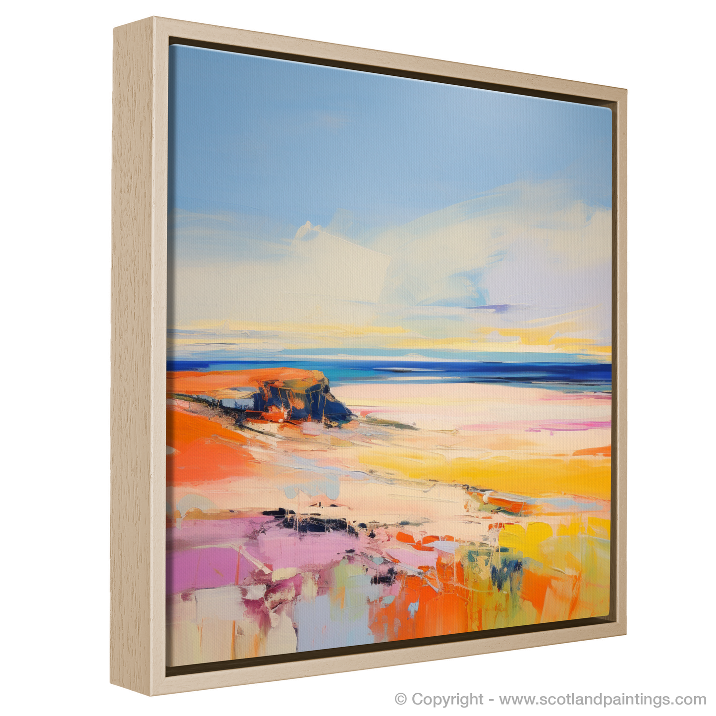 Aberdeenshire Summer Serenade: An Abstract Expressionist Tribute to St Cyrus Beach