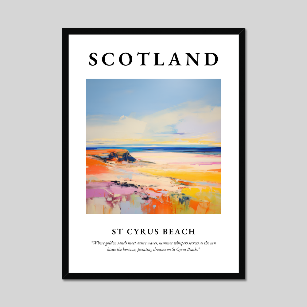 Poster of St Cyrus Beach, Scotland.