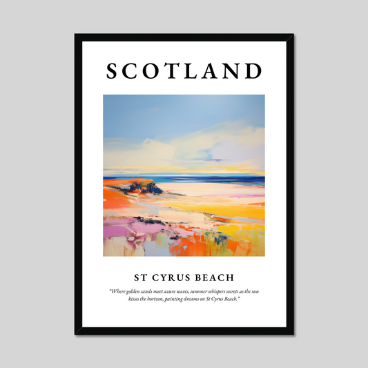 Poster of St Cyrus Beach, Scotland.