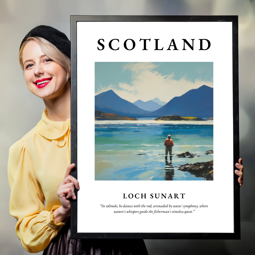 Person holding a poster of Loch Sunart