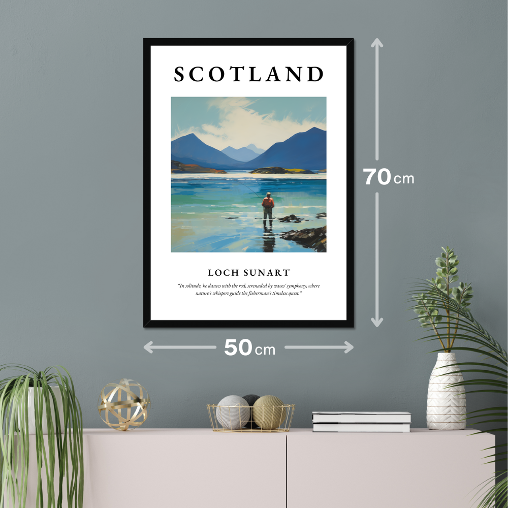 Poster of Loch Sunart hanging on a wall