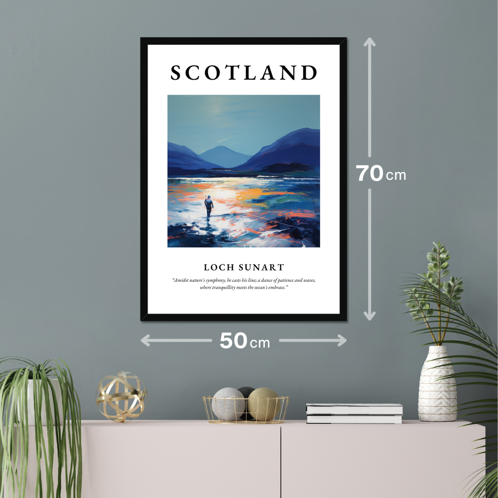 Poster of Loch Sunart hanging on a wall