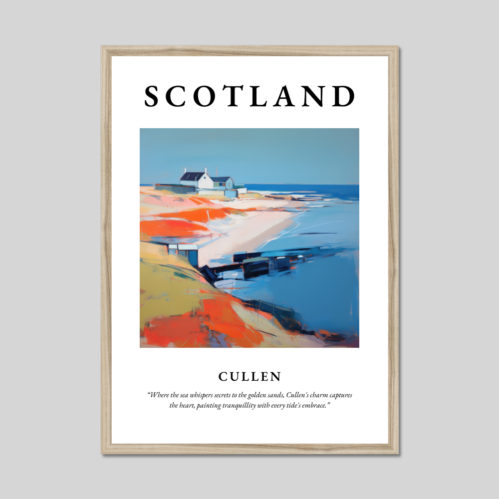 Poster in a natural frame with the word Scotland