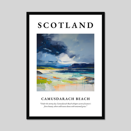 Poster of Camusdarach Beach, Scotland.