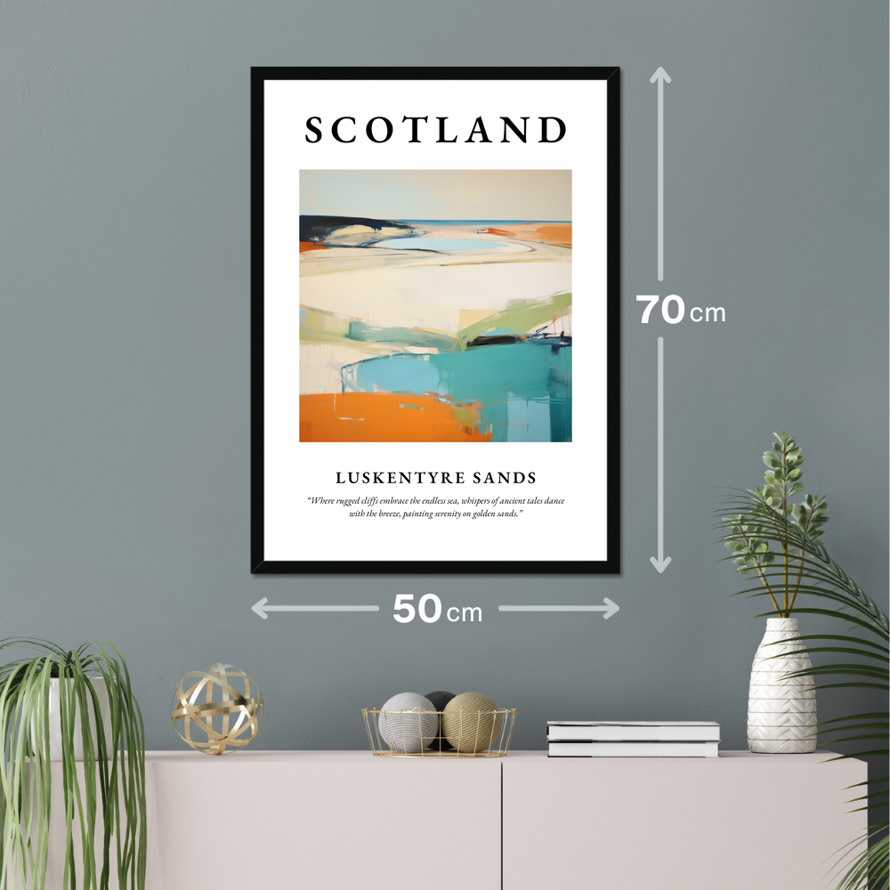 Poster of Luskentyre Sands hanging on a wall