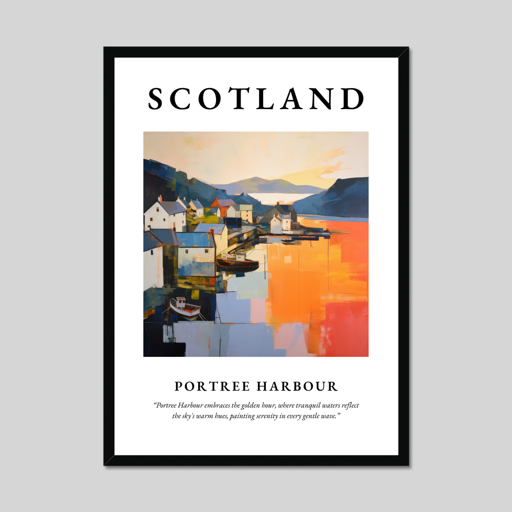 Poster of Portree Harbour, Scotland.