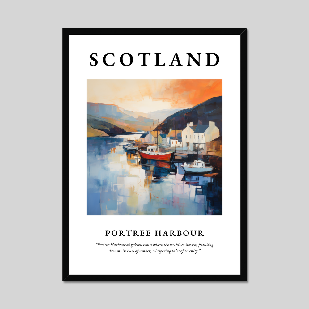 Poster of Portree Harbour, Scotland.