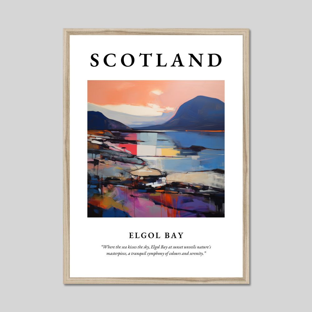 Poster in a natural frame with the word Scotland