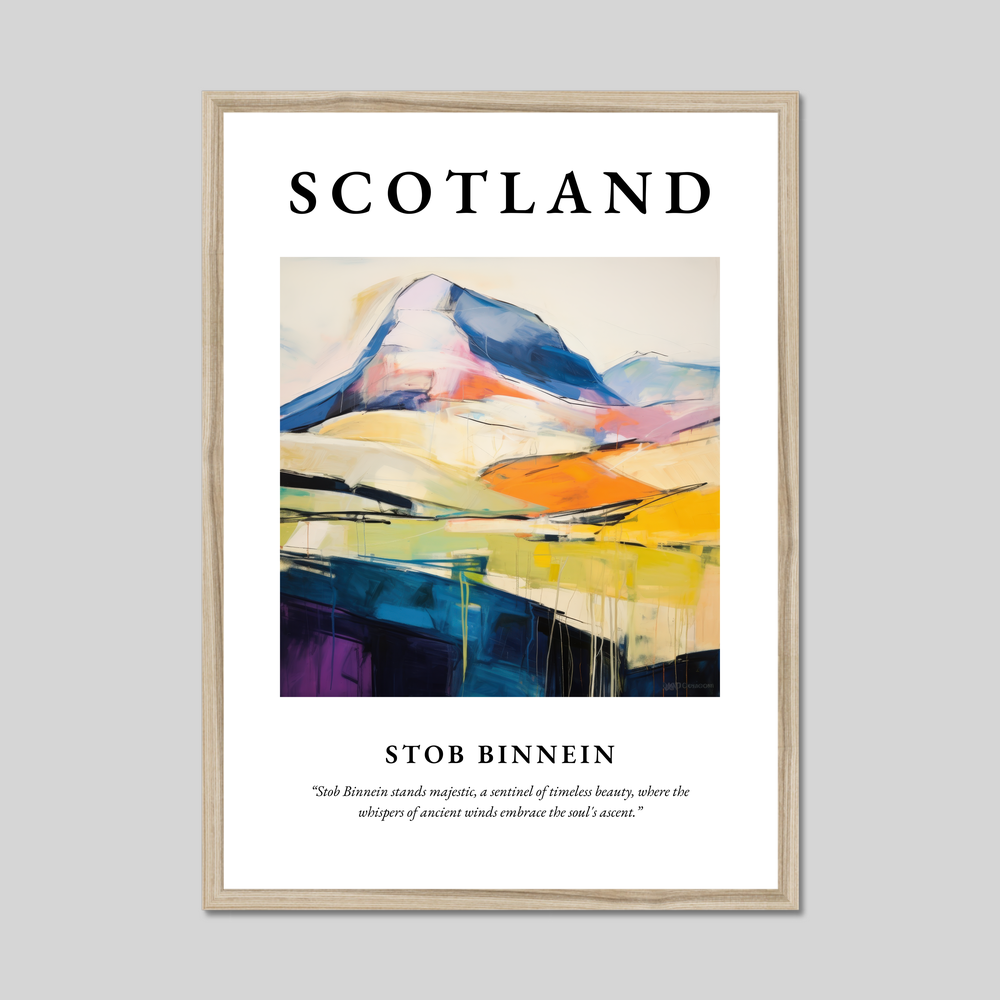 Poster in a natural frame with the word Scotland