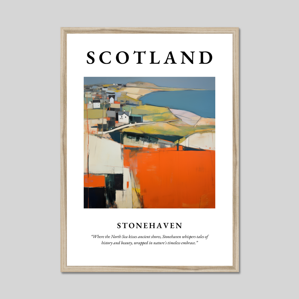 Poster in a natural frame with the word Scotland