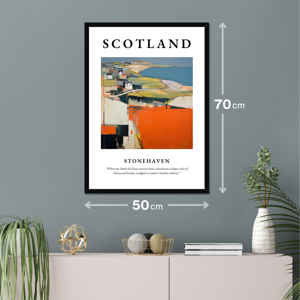 Poster of Stonehaven hanging on a wall