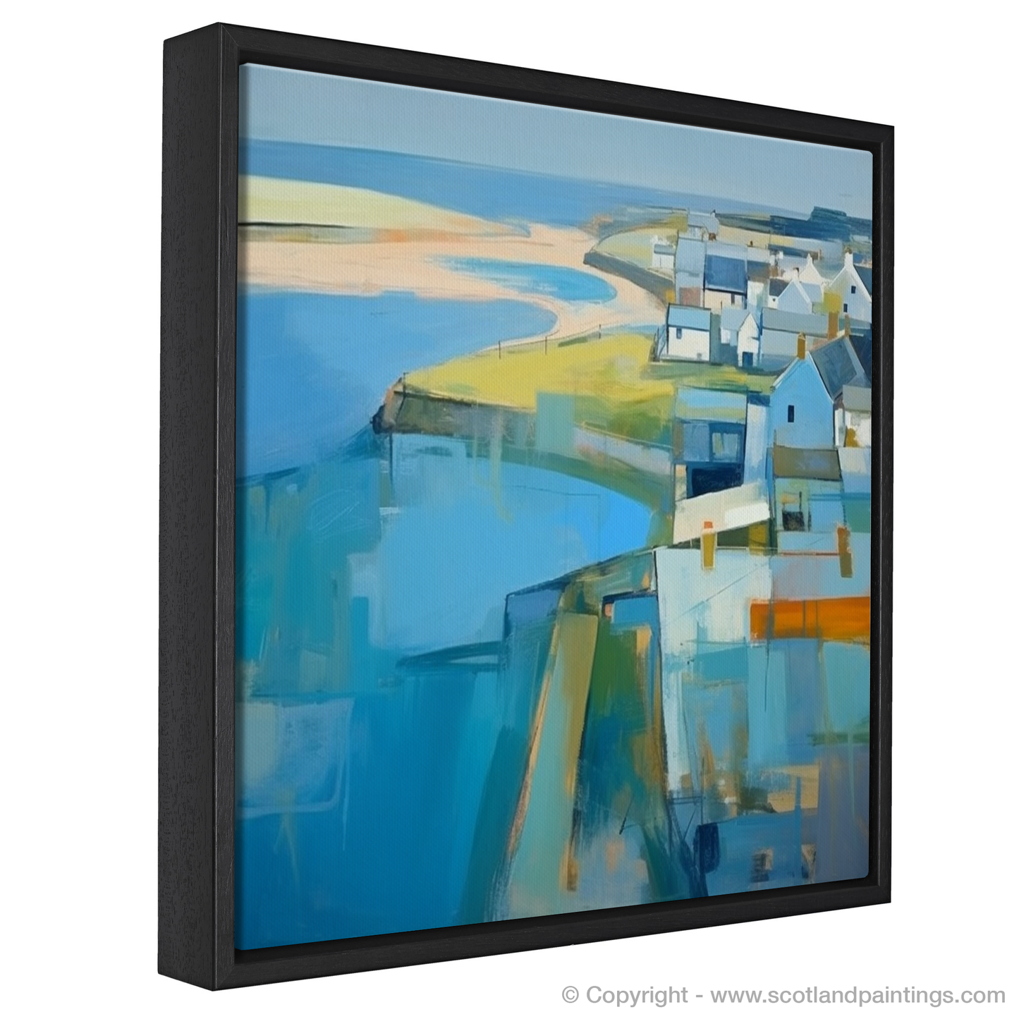 Stonehaven Serenity: An Abstract Impressionist Homage to Coastal Charm