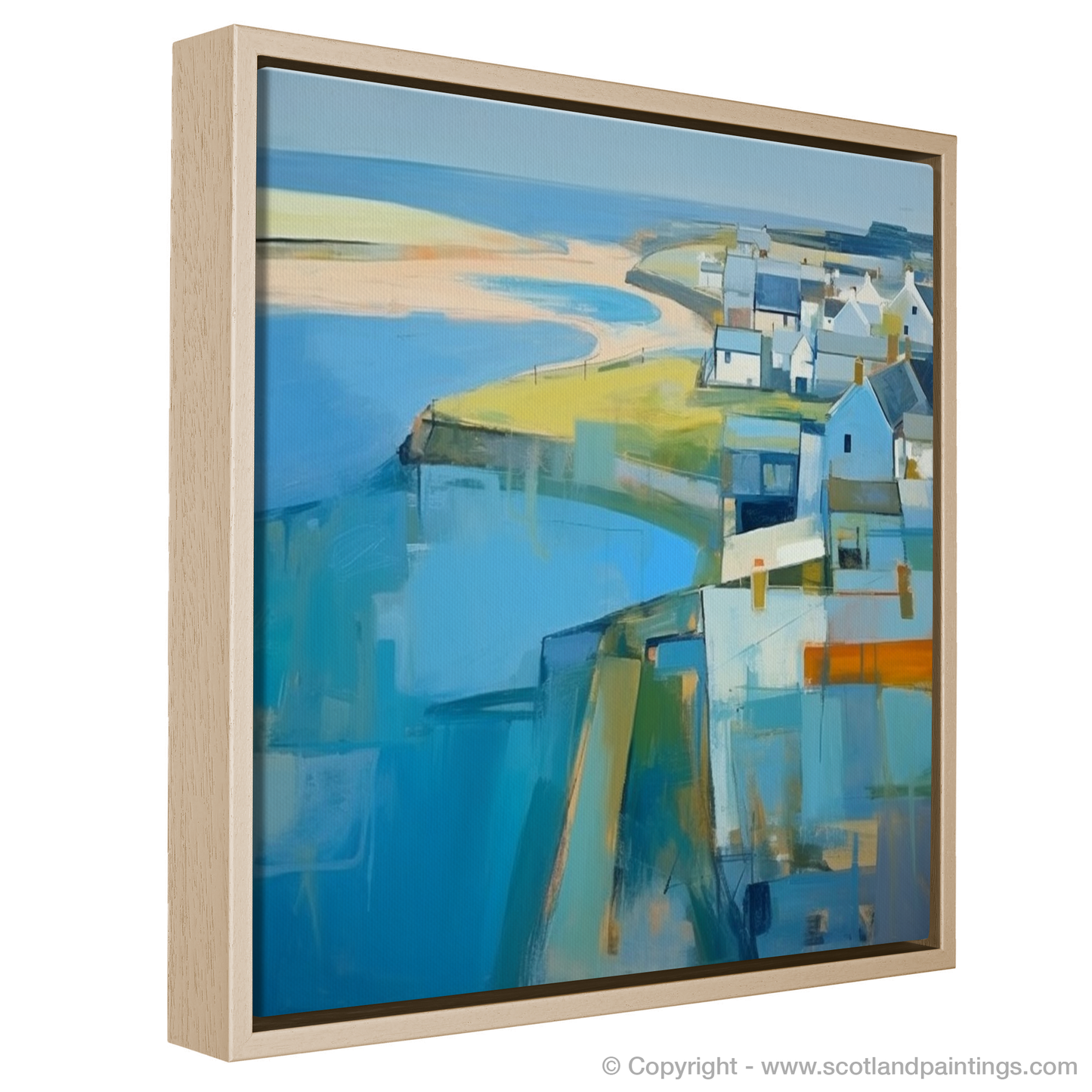 Stonehaven Serenity: An Abstract Impressionist Homage to Coastal Charm