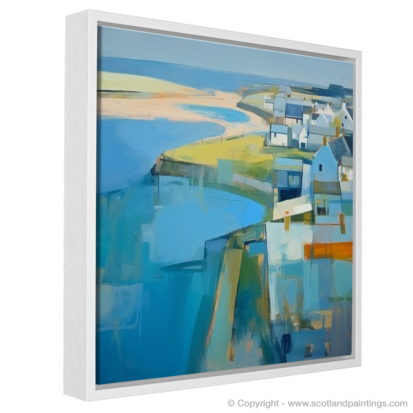 Stonehaven Serenity: An Abstract Impressionist Homage to Coastal Charm