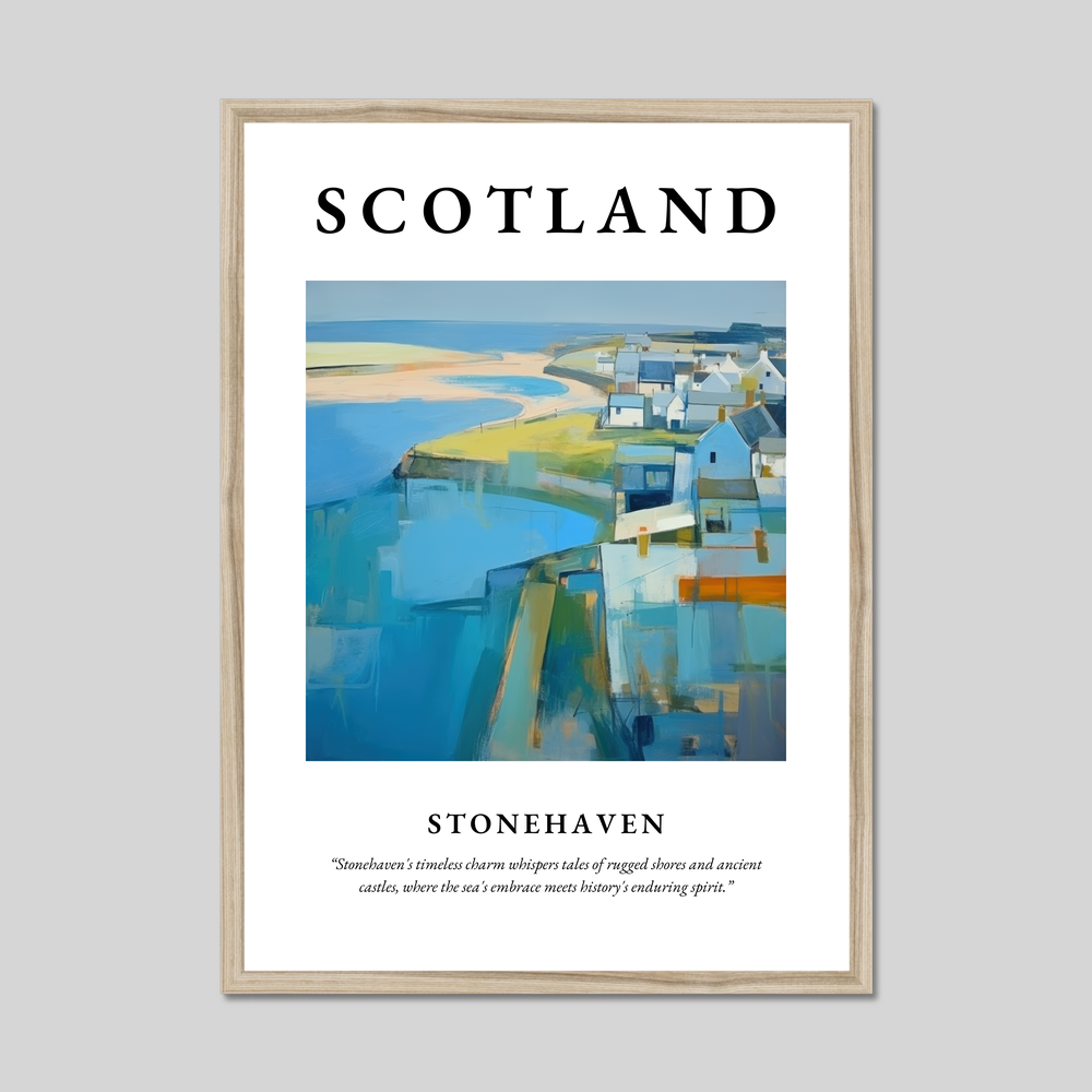 Poster in a natural frame with the word Scotland