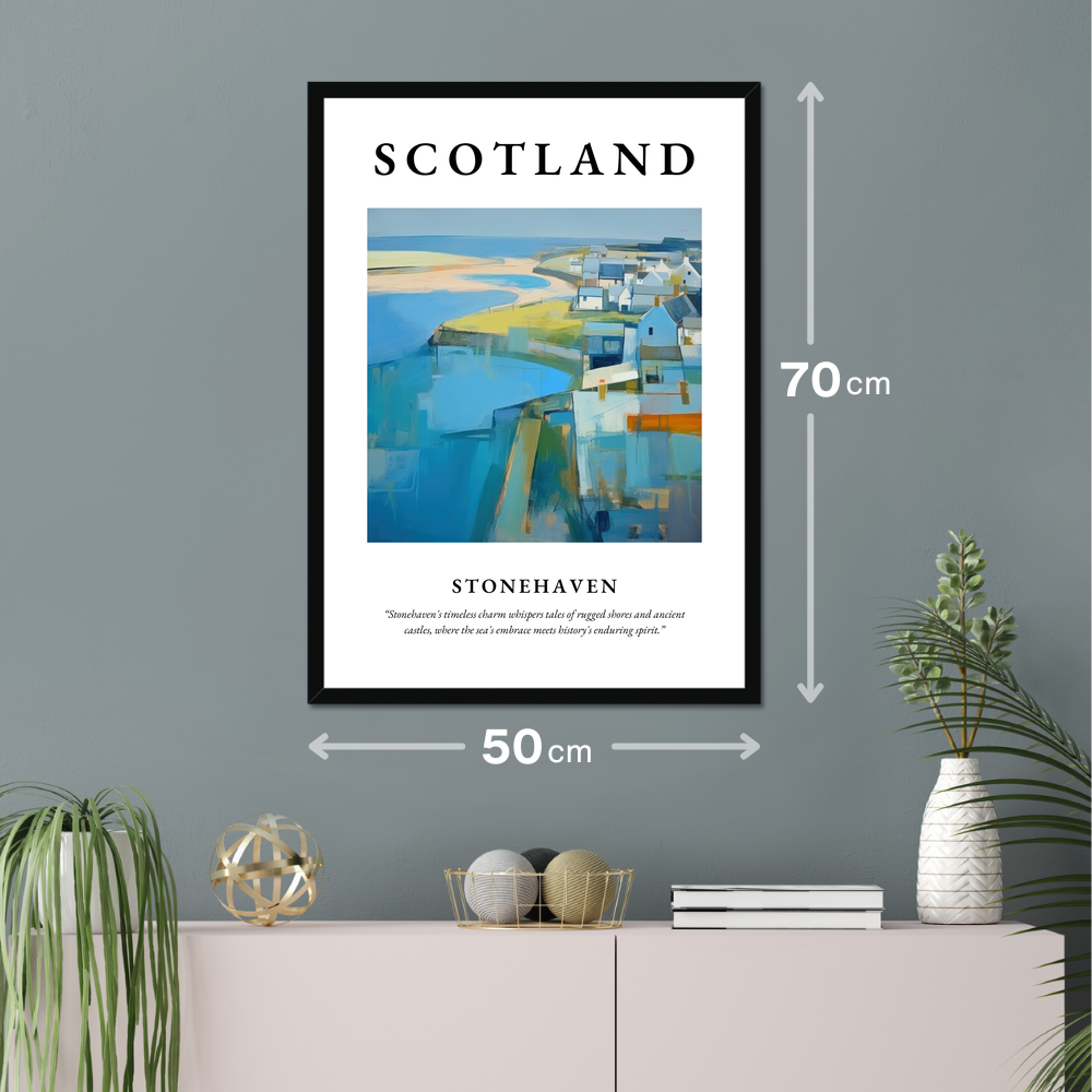 Poster of Stonehaven hanging on a wall