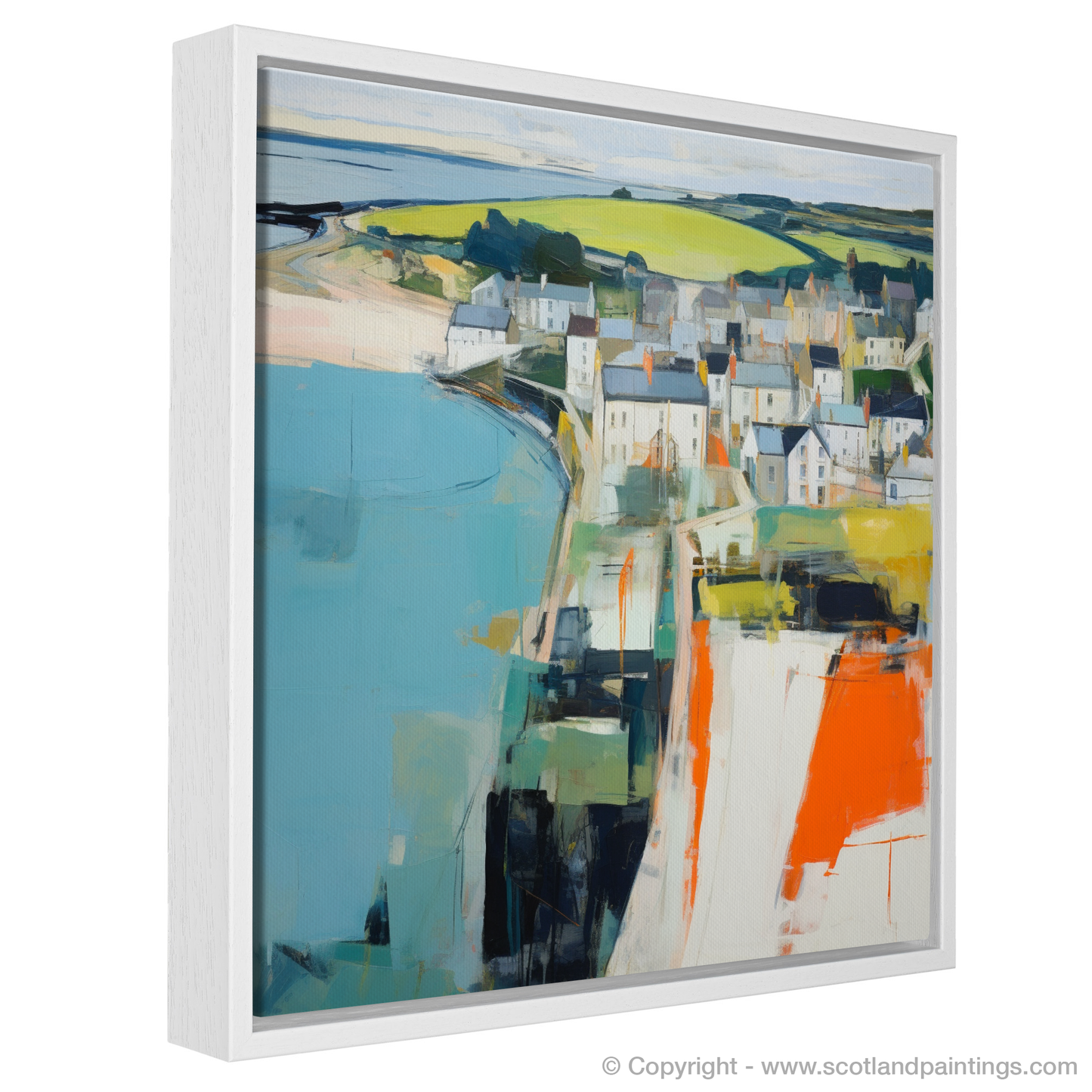 Stonehaven Whimsy: An Abstract Impressionist Ode to Scottish Coastlines