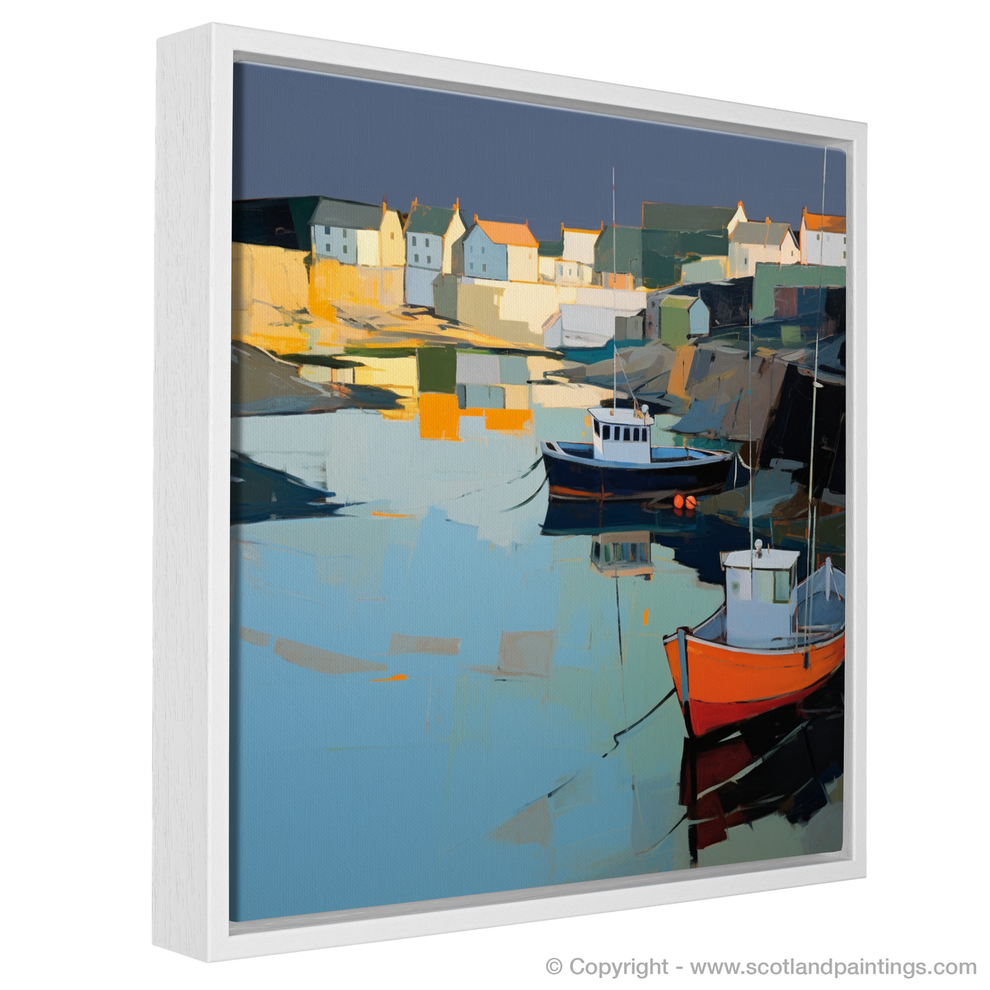 Dusk at Portnahaven Harbour: A Contemporary Symphony of Light and Shadow