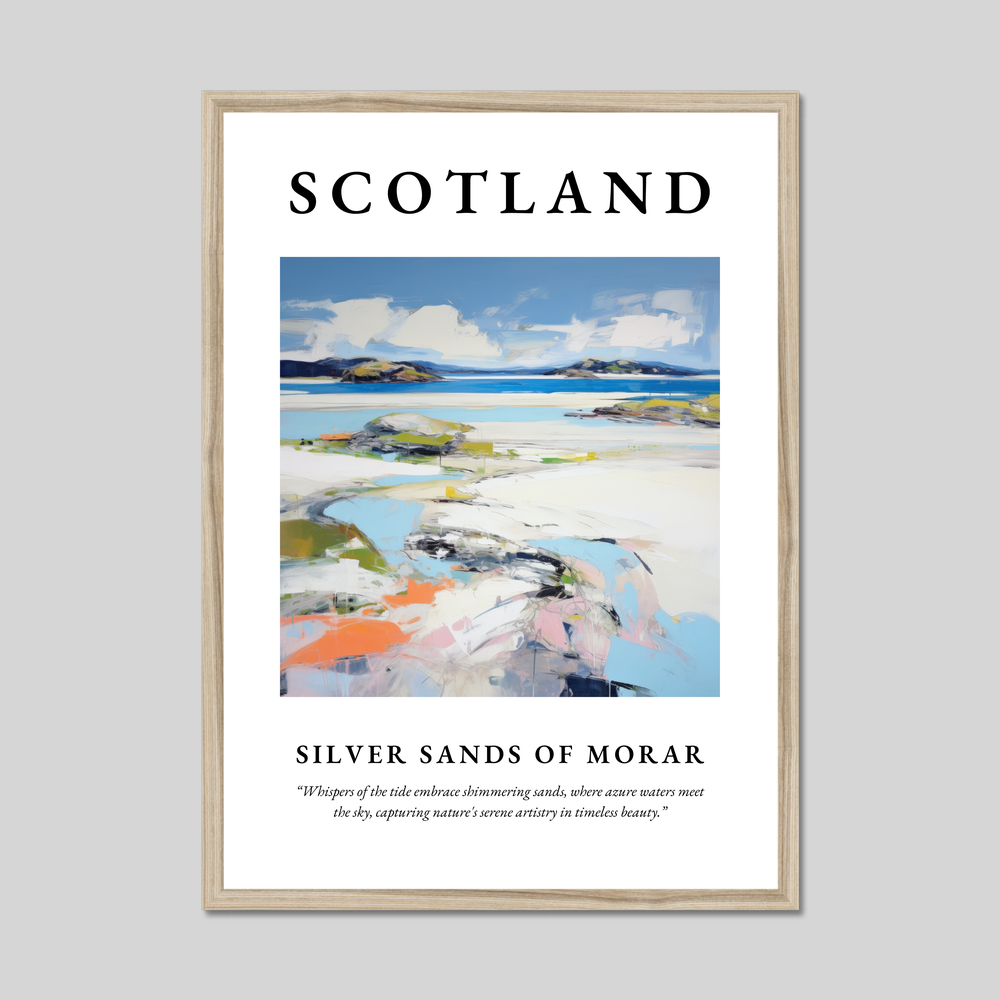 Poster in a natural frame with the word Scotland