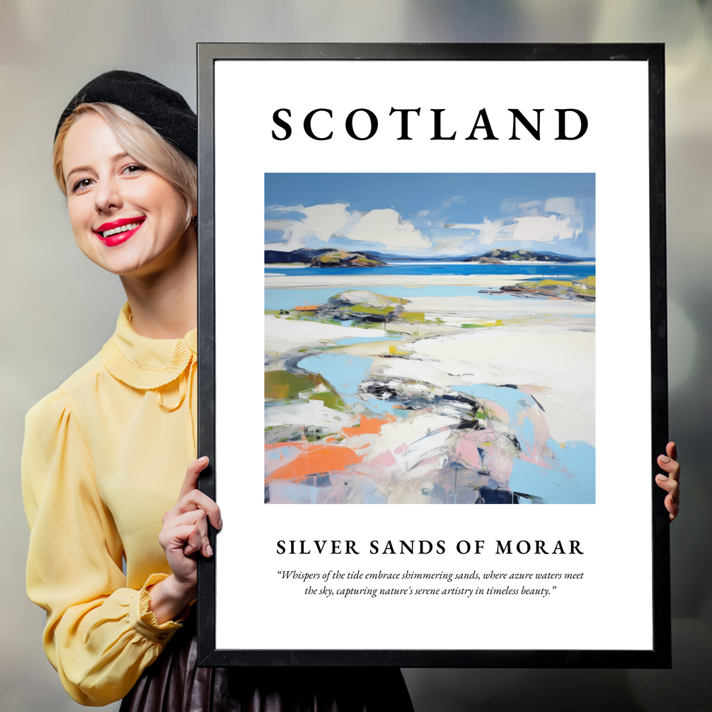 Person holding a poster of Silver Sands of Morar