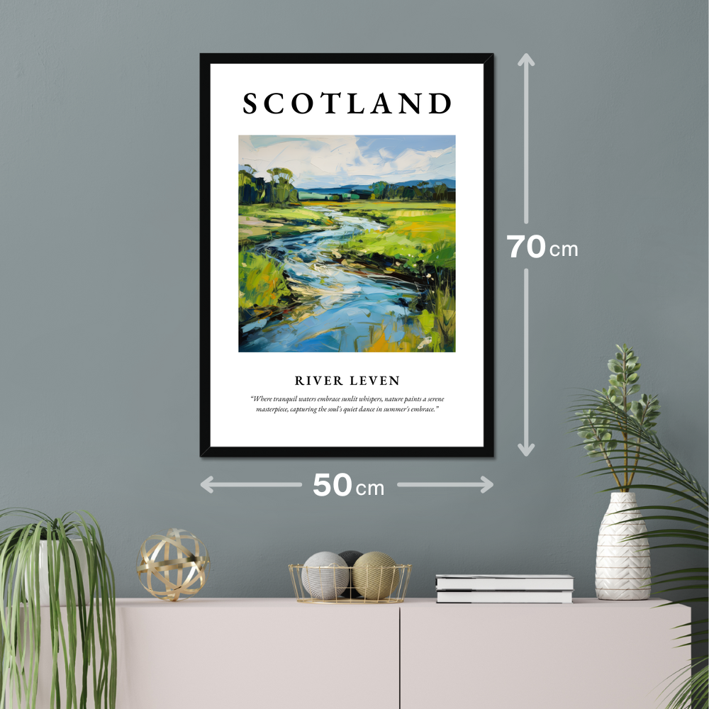 Poster of River Leven hanging on a wall