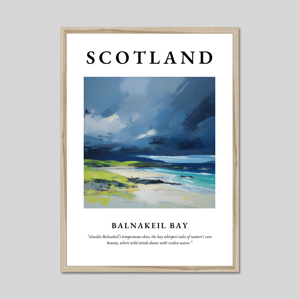 Poster in a natural frame with the word Scotland