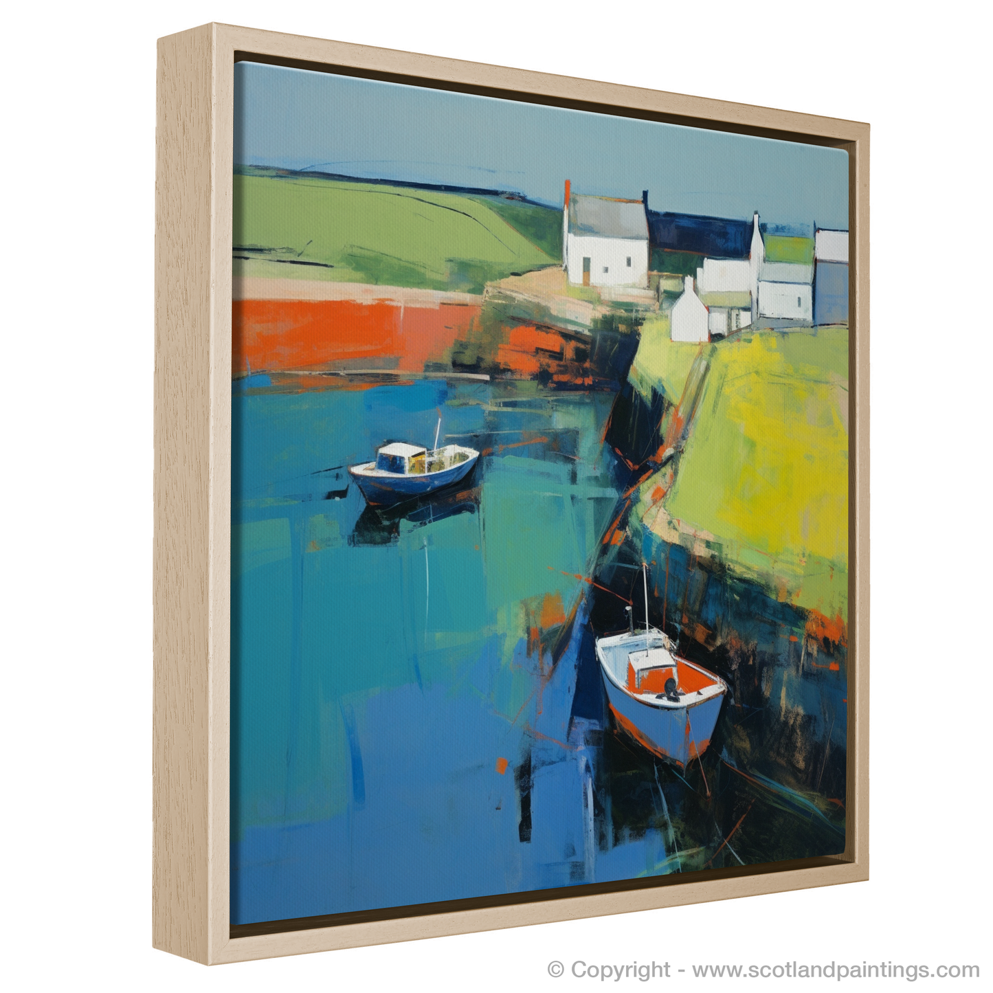 Cove Harbour Impressions: An Abstract Ode to Scottish Coastal Charm