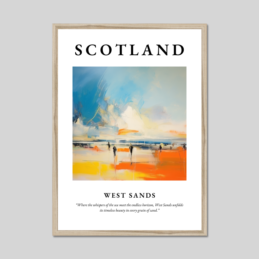 Poster in a natural frame with the word Scotland