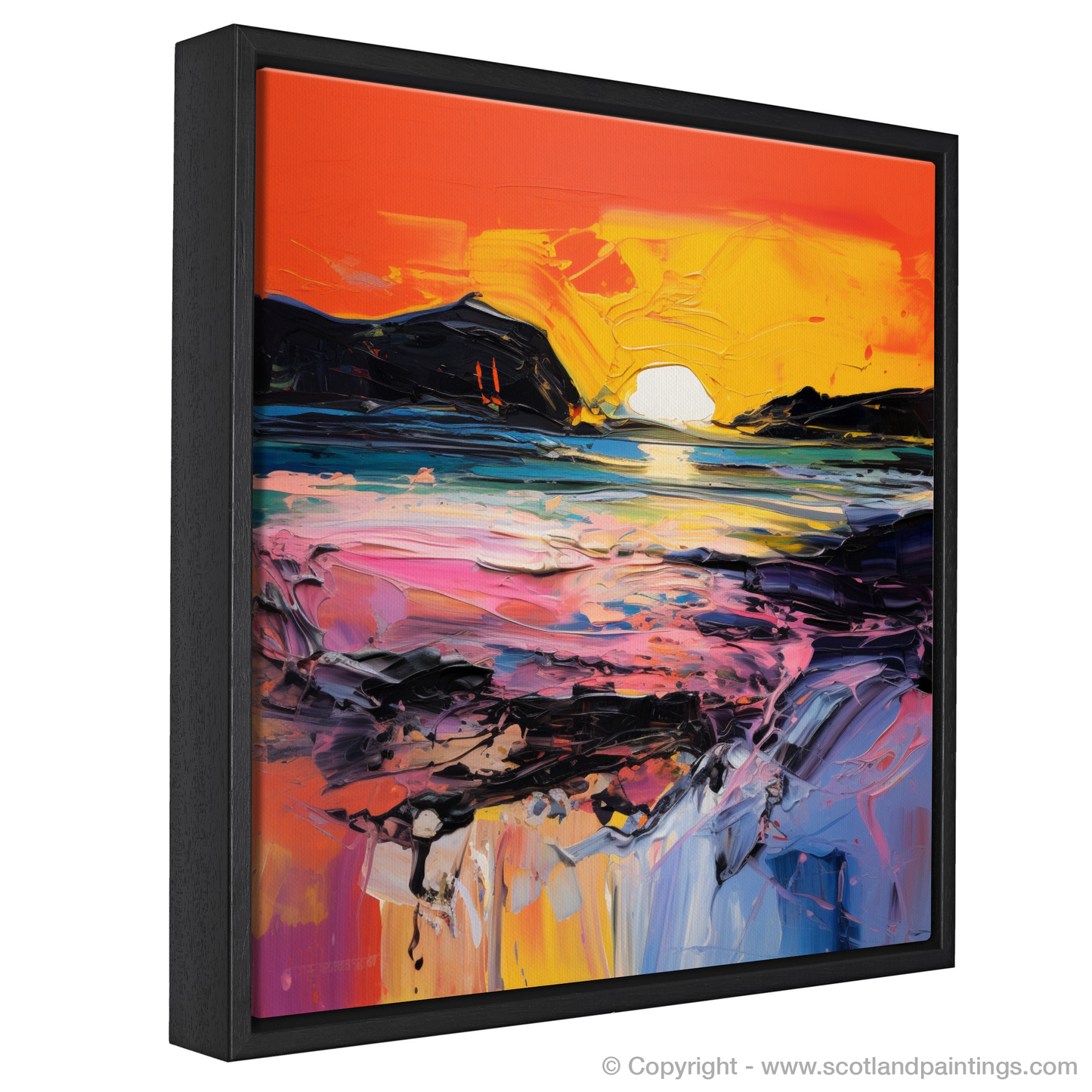 Seilebost Sunset: An Abstract Expressionist Homage to Scottish Shores