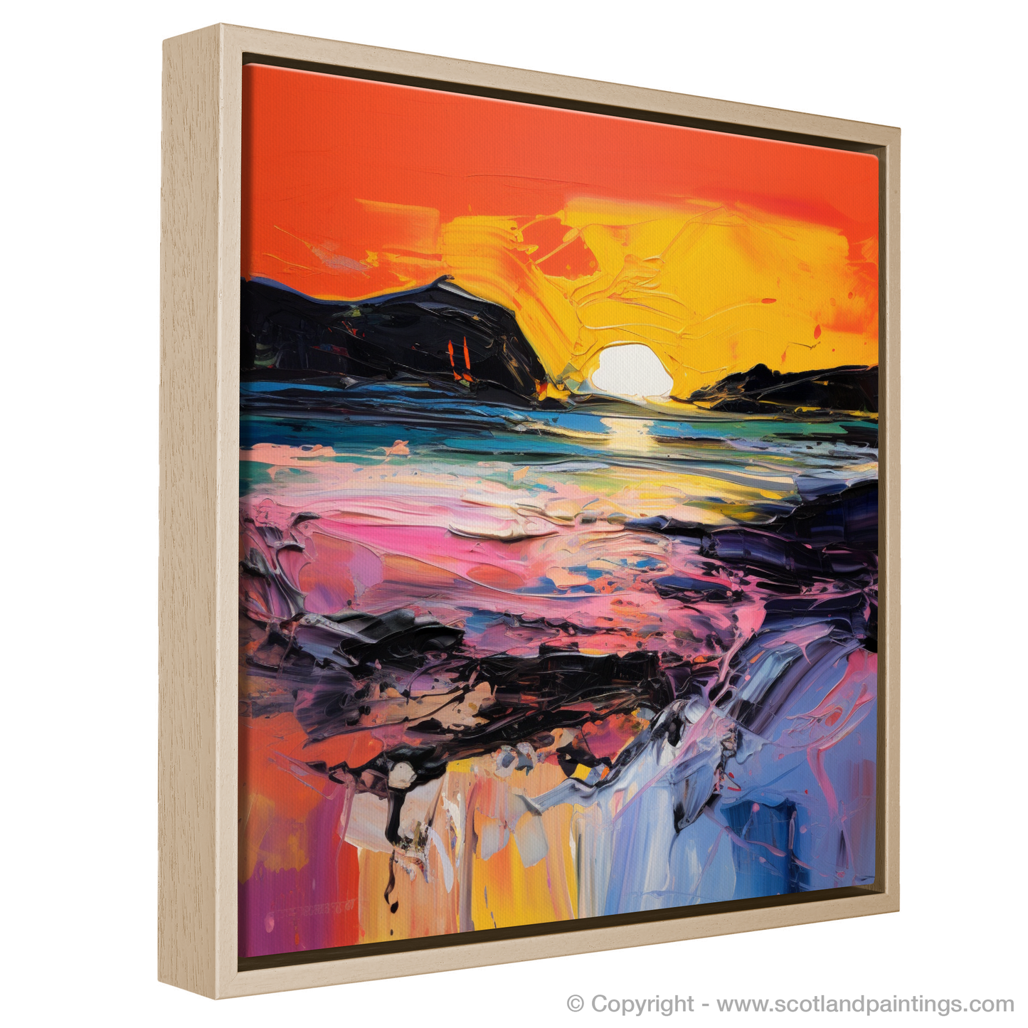 Seilebost Sunset: An Abstract Expressionist Homage to Scottish Shores