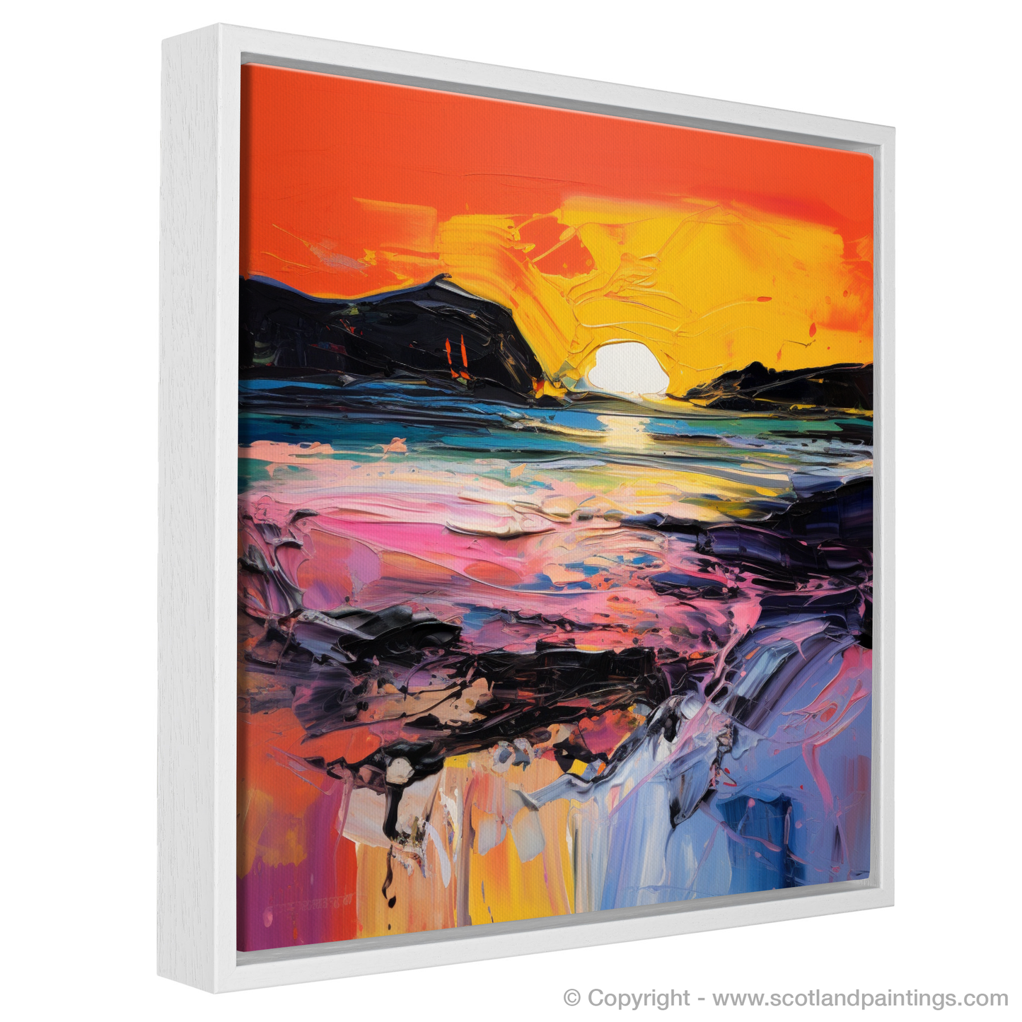 Seilebost Sunset: An Abstract Expressionist Homage to Scottish Shores