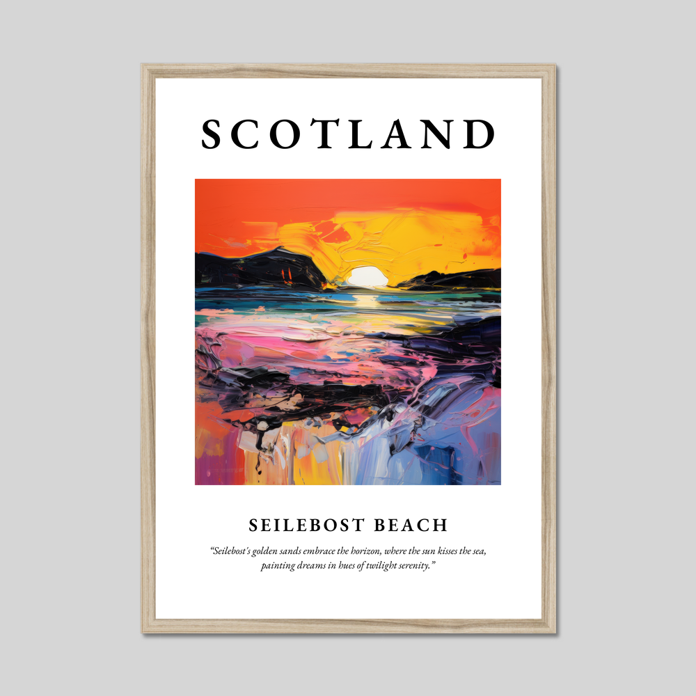 Poster in a natural frame with the word Scotland