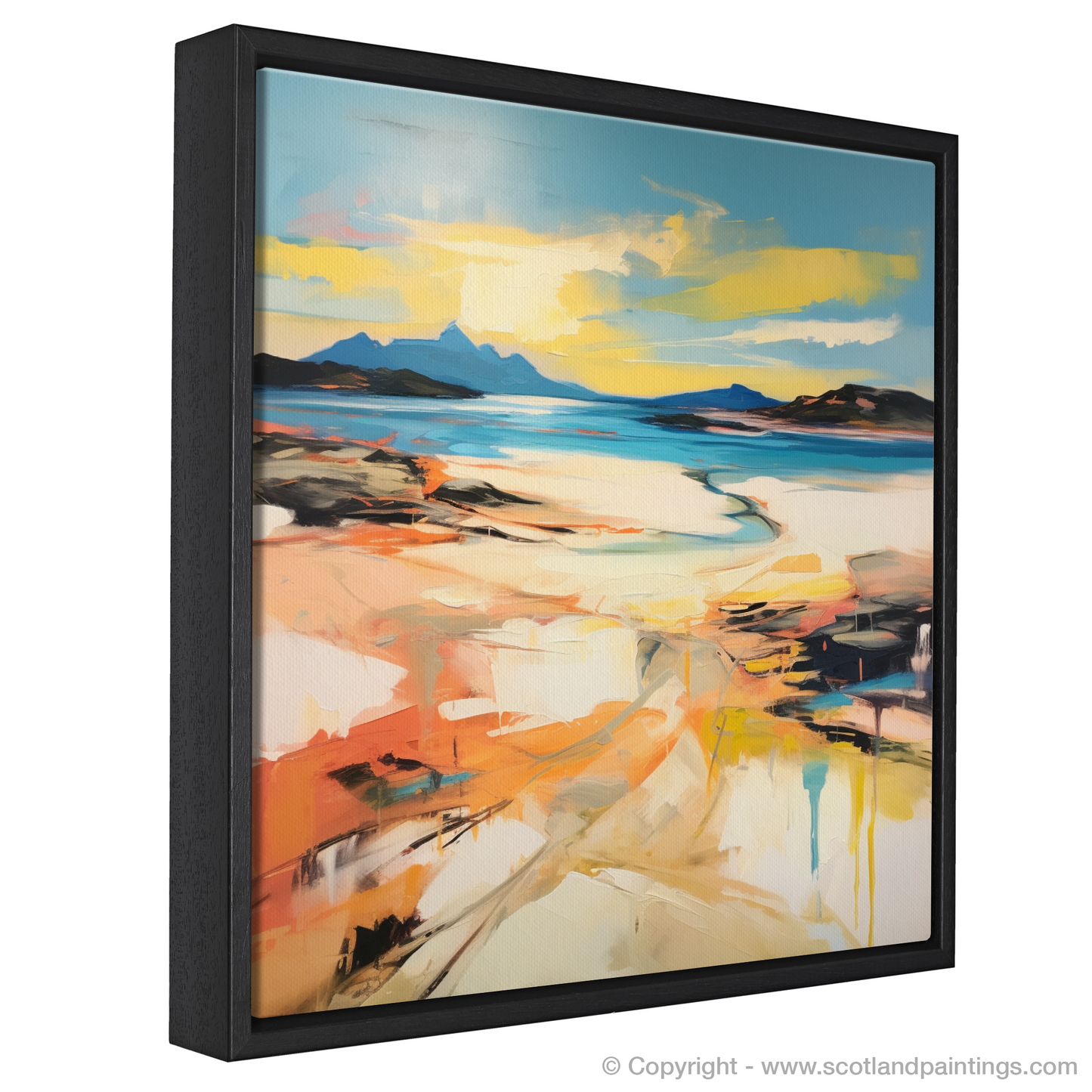 Golden Hour Symphony: An Abstract Expressionist Tribute to Mellon Udrigle Beach