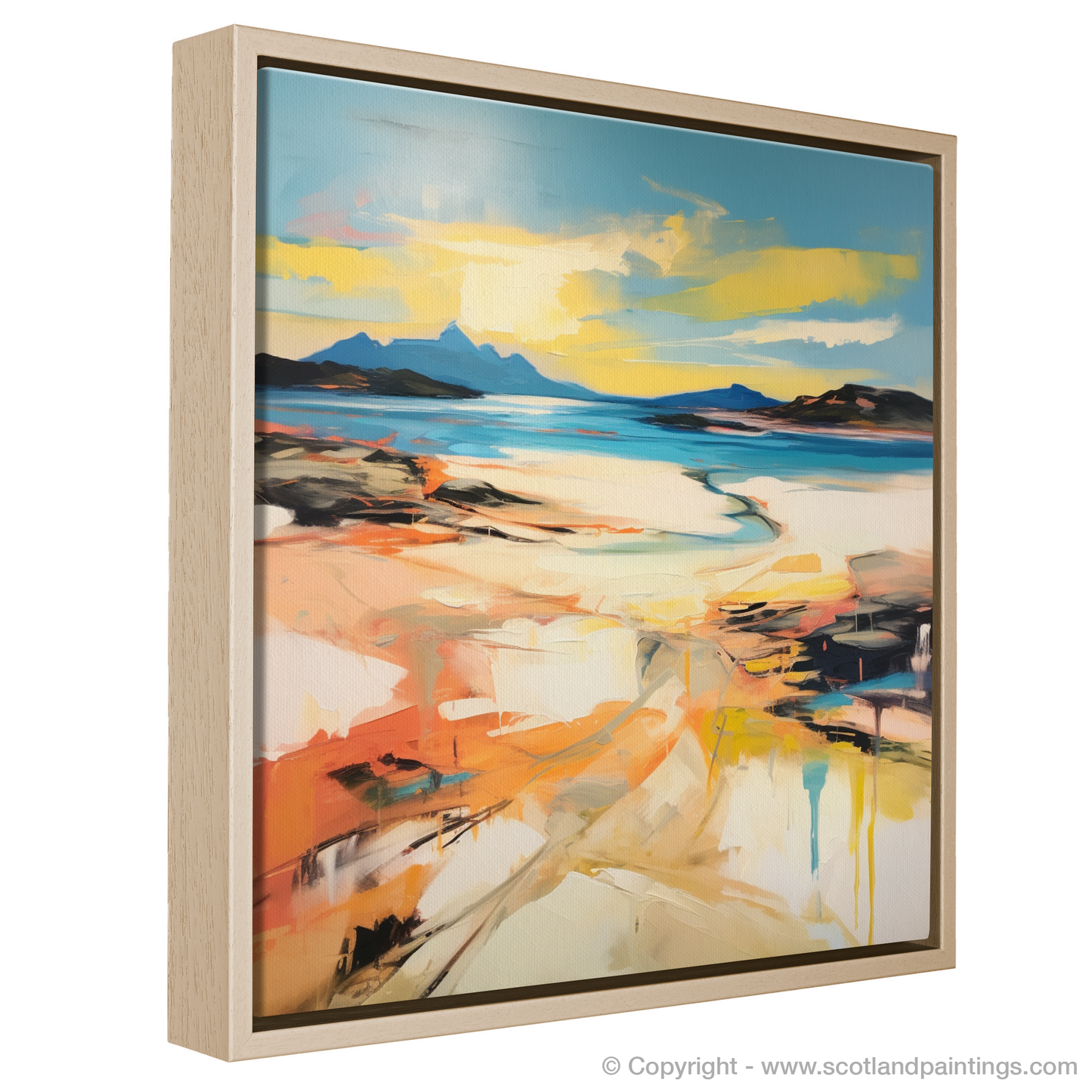 Golden Hour Symphony: An Abstract Expressionist Tribute to Mellon Udrigle Beach