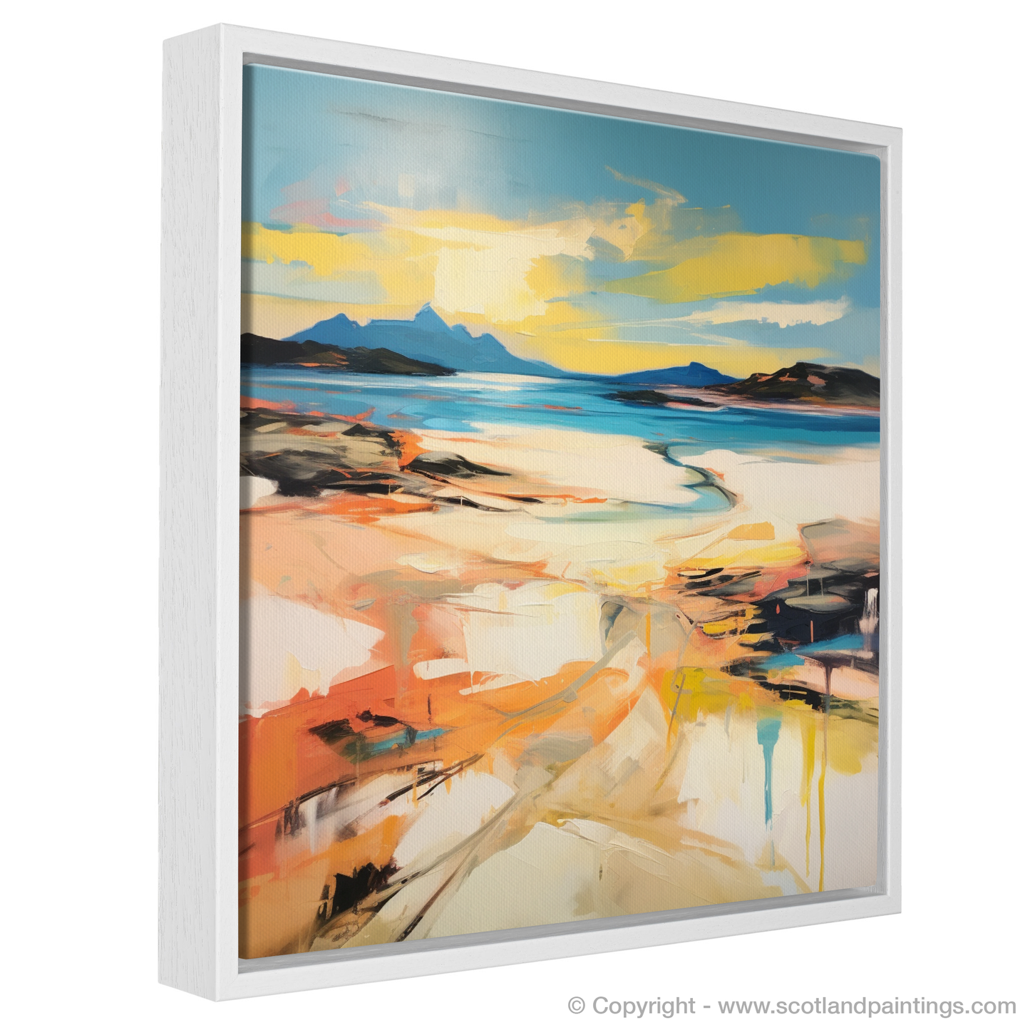 Golden Hour Symphony: An Abstract Expressionist Tribute to Mellon Udrigle Beach