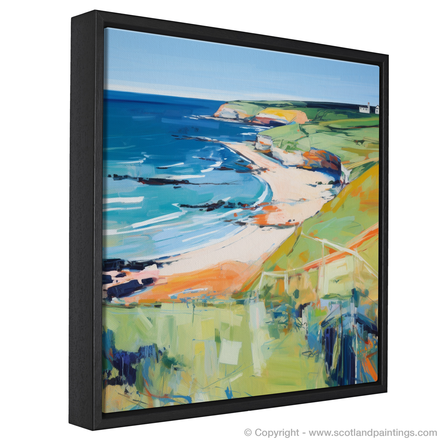 Summer Whispers of Coldingham Bay - An Abstract Impressionist Journey