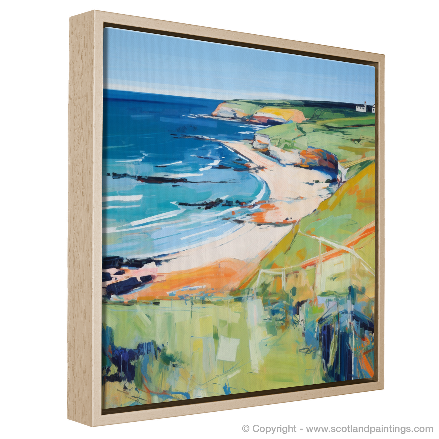 Summer Whispers of Coldingham Bay - An Abstract Impressionist Journey