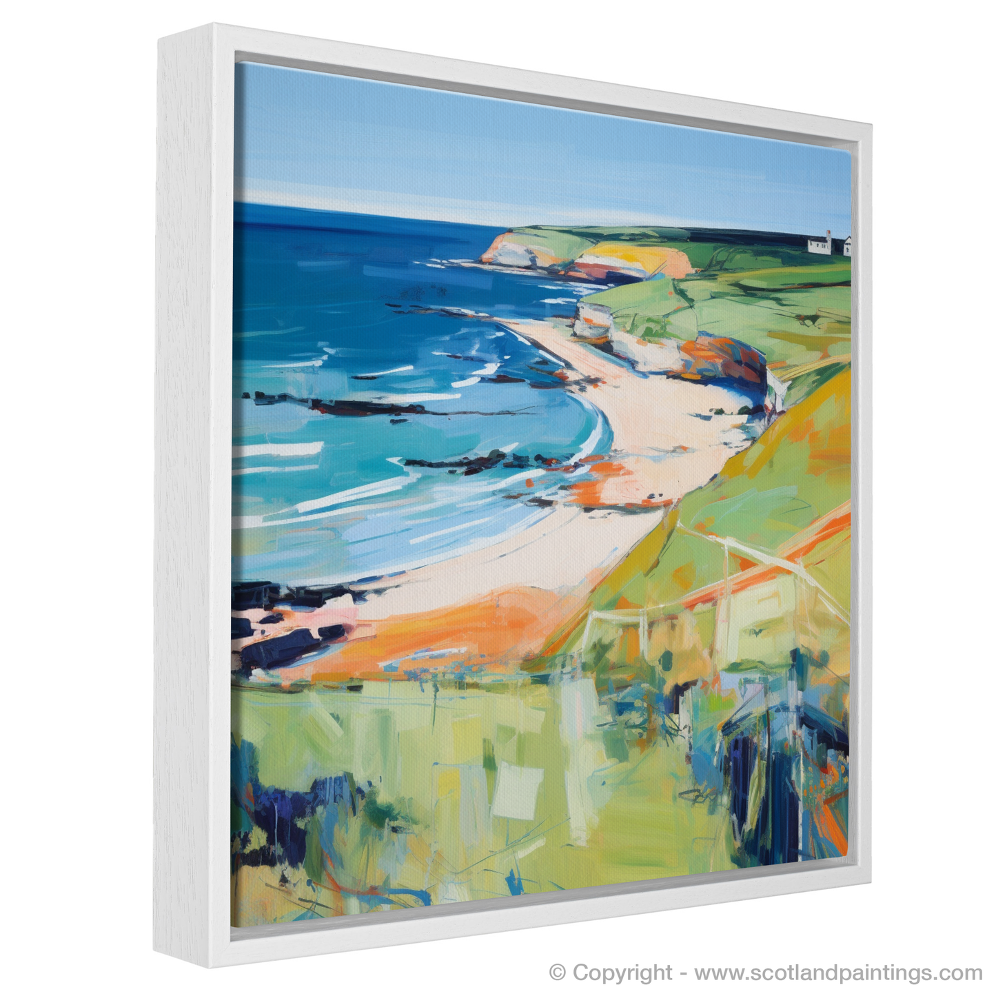 Summer Whispers of Coldingham Bay - An Abstract Impressionist Journey