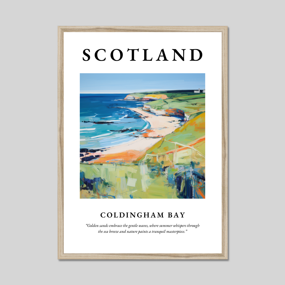 Poster in a natural frame with the word Scotland