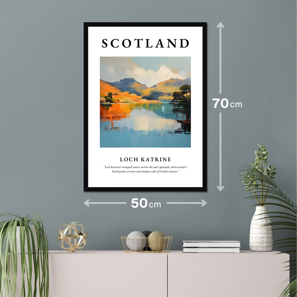 Poster of Loch Katrine hanging on a wall