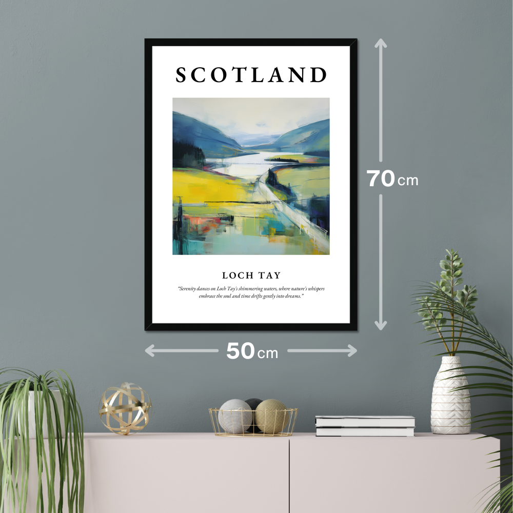 Poster of Loch Tay hanging on a wall