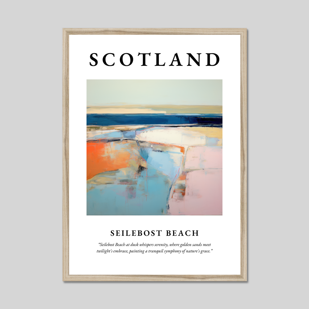 Poster in a natural frame with the word Scotland