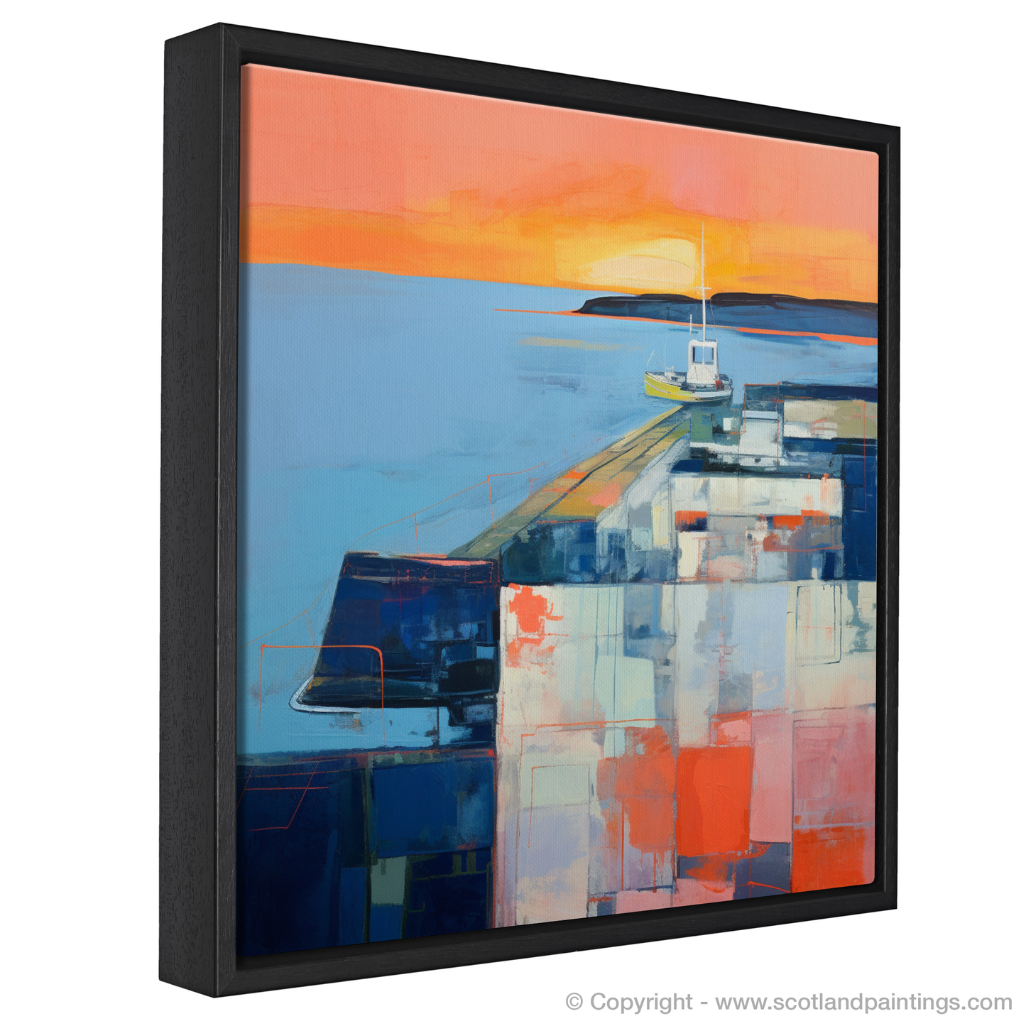 Abstract Impression of St Monans Harbour at Sunset