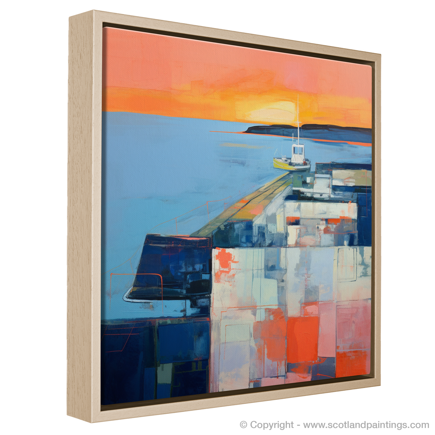 Abstract Impression of St Monans Harbour at Sunset