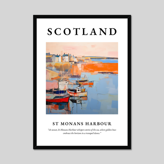 Poster of St Monans Harbour, Scotland.