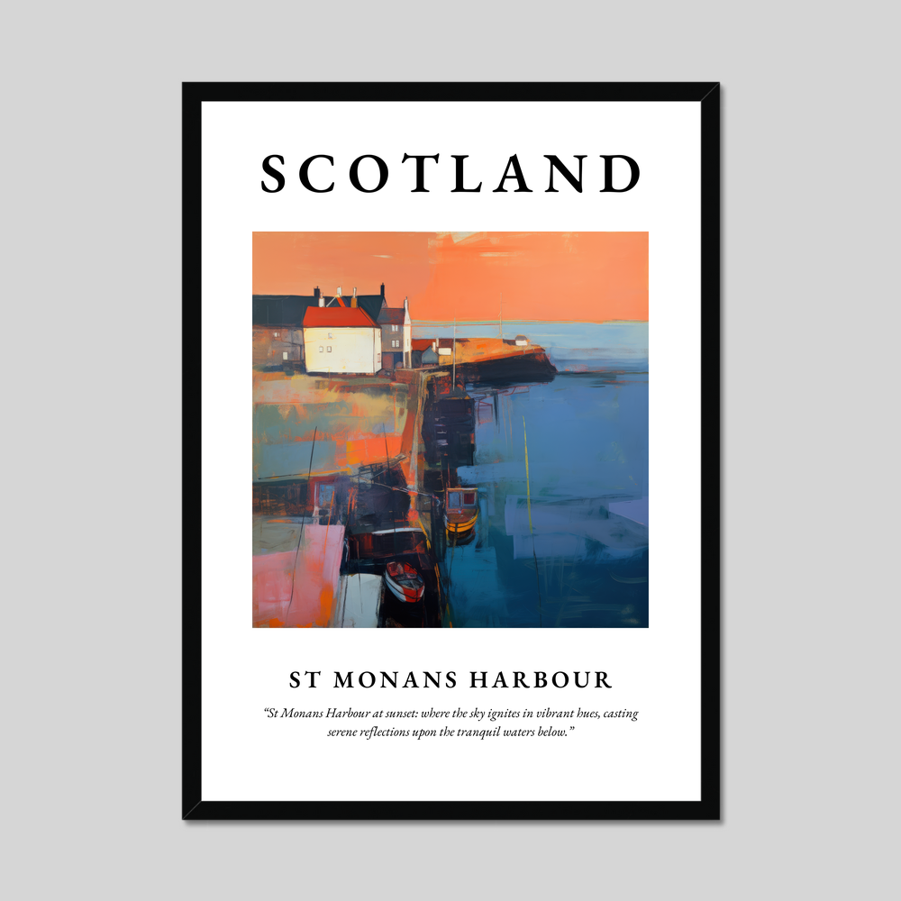 Poster of St Monans Harbour, Scotland.